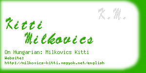 kitti milkovics business card